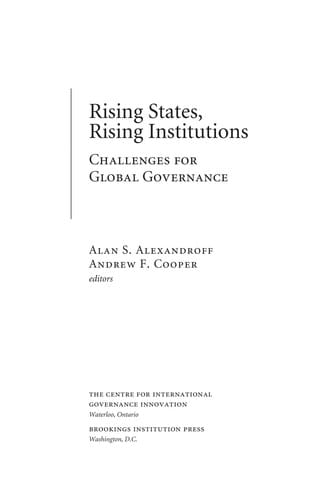 Rising states, rising institutions