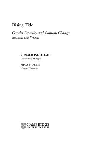 RISING TIDE: GENDER EQUALITY AND CULTURAL CHANGE AROUND THE WORLD