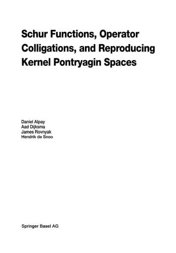 Schur Functions, Operator Colligations, and Reproducing Kernel Pontryagin Spaces