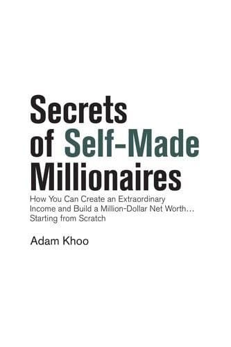 Secrets of self-made millionaires