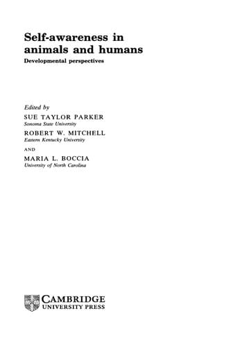 Self-awareness in animals and humans