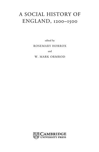 A social history of England, 1200-1500