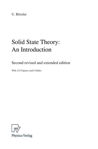Solid State Theory
