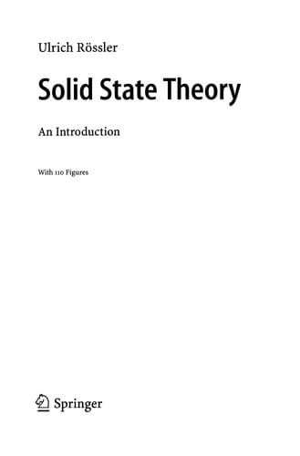 Solid state theory