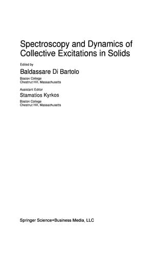 Spectroscopy and dynamics of collective excitations in solids