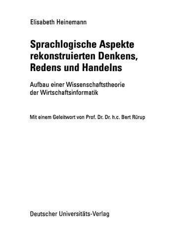 Sprachlogische Aspekte rekonstruierten Denkens, Redens und Handelns