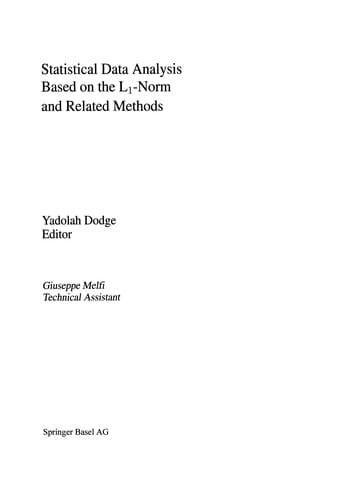 Statistical Data Analysis Based on the L1-Norm and Related Methods