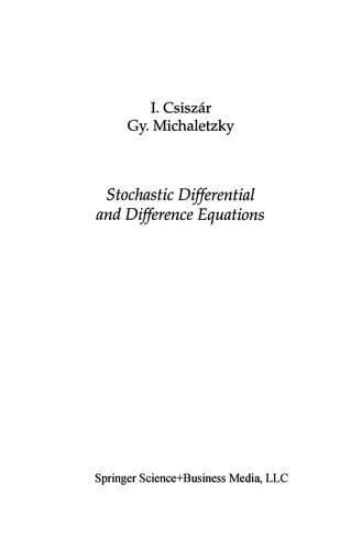 Stochastic Differential and Difference Equations