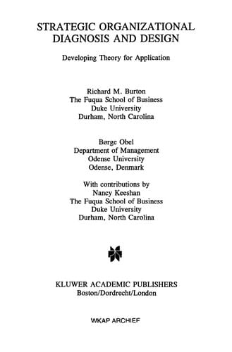 Strategic Organizational Diagnosis and Design