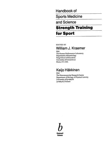 Strength Training for Sport