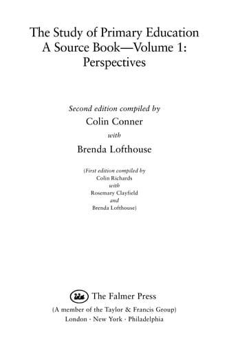 The Study of primary education