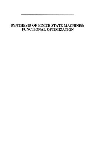 Synthesis of Finite State Machines