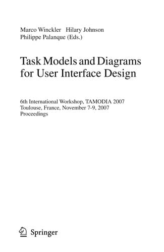 Task Models and Diagrams for User Interface Design