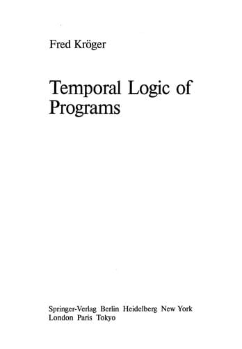 Temporal Logic of Programs