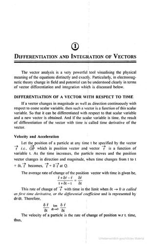 Text book of vector calculus