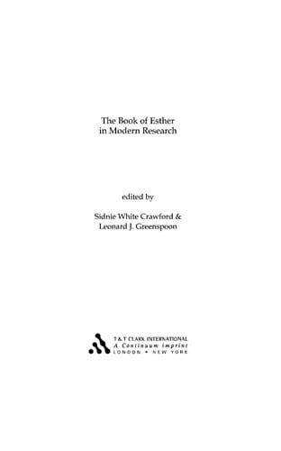 Book of Esther in Modern Research