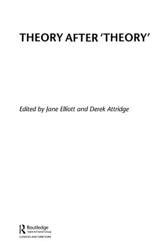 Theory after 'theory'