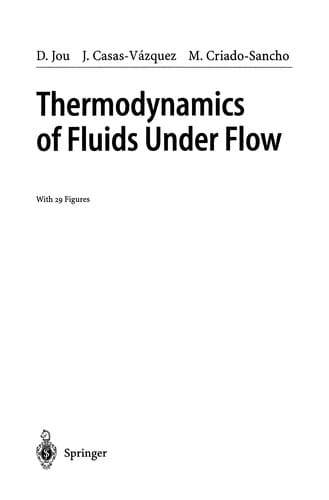 Thermodynamics of Fluids Under Flow