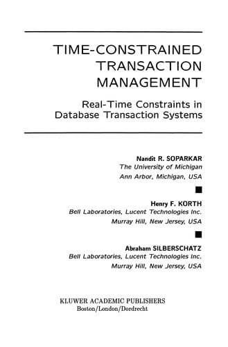 Time-Constrained Transaction Management