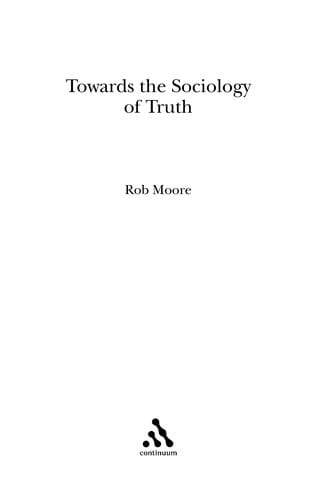 Towards the sociology of truth