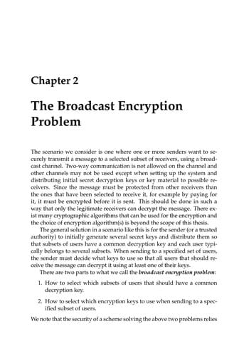 Tree structures in broadcast encryption