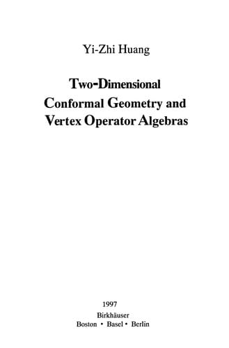 Two-Dimensional Conformal Geometry and Vertex Operator Algebras