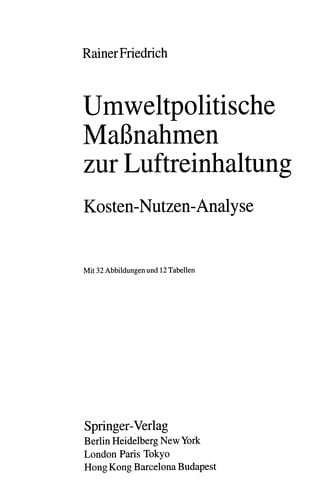 Umweltpolitische Maßnahmen zur Luftreinhaltung
