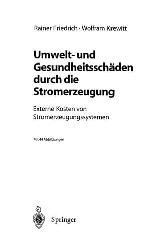 Umwelt- und Gesundheitsschäden durch die Stromerzeugung