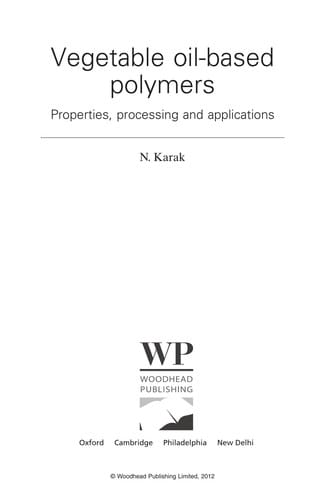 Vegetable oil-based polymers