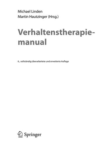 Verhaltenstherapiemanual (German Edition)