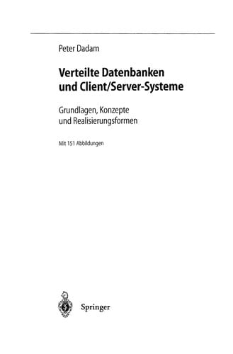 Verteilte Datenbanken und Client/Server-Systeme