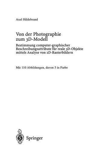 Von der Photographie zum 3D-Modell