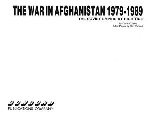 The war in Afghanistan 1979-1989