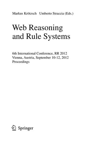 Web Reasoning and Rule Systems