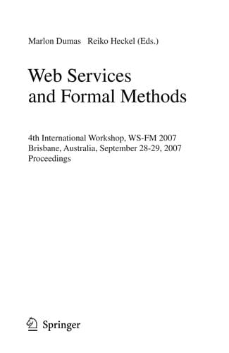 Web Services and Formal Methods