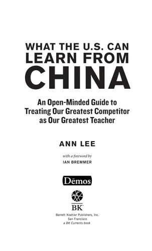 What the U.S. can learn from China