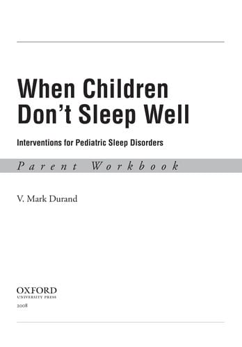 When children don't sleep well