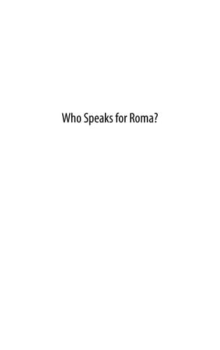 Who speaks for Roma?