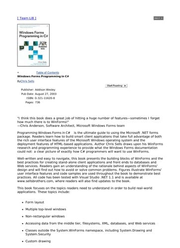 Windows forms programming in C