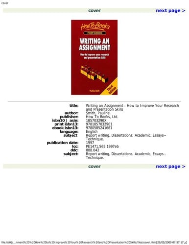 Writing an assignment