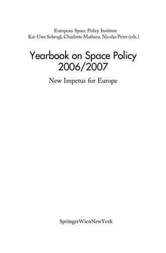 Yearbook on Space Policy