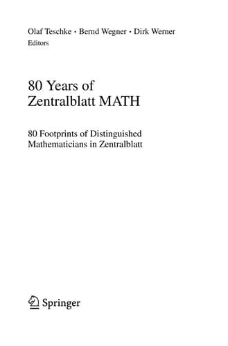 80 Years of Zentralblatt MATH