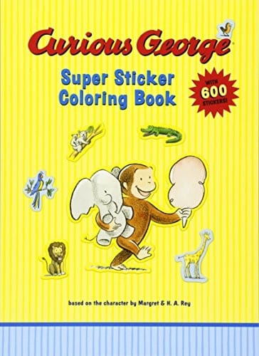 Curious George super sticker coloring book