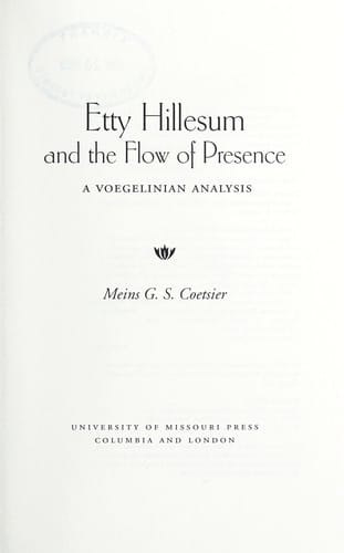 Etty Hillesum and the flow of presence