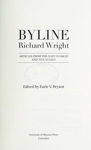 Byline, Richard Wright