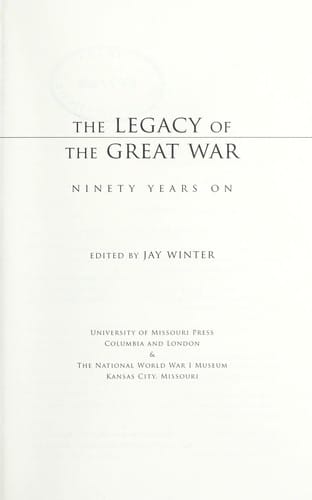The legacy of the Great War