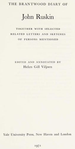 The Brantwood diary of John Ruskin