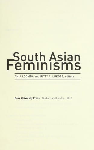 South Asian feminisms