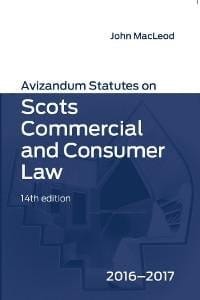 Avizandum Statutes on Scots Commercial and Consumer Law 2016-2017