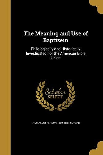 The Meaning and Use of Baptizein